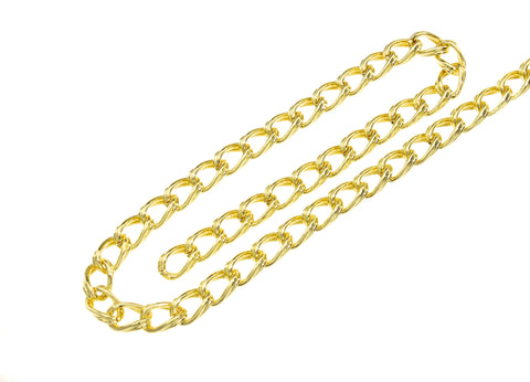 Gold Curb Chain, Curb Chain For Necklace And Bracelet,Curb Chain For Purse Strap,CHG020