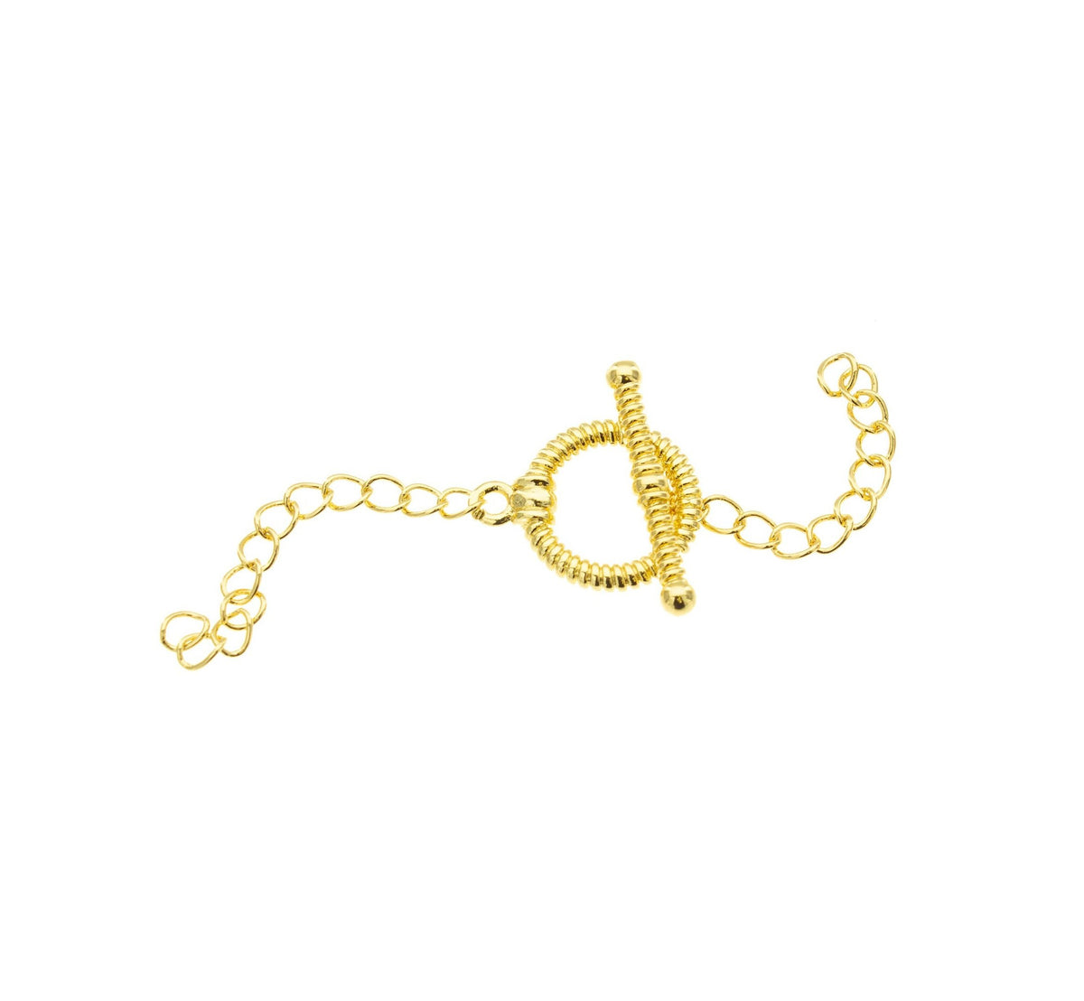 Extender Chain Toggle Clasp,Gold Circle Toggle Clasp With Extender Chain,Round Toggle Clasp For DIY Jewelry Making ,CLG006