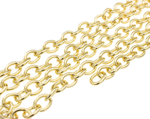 Large Rolo Chain Gold, Rolo Chain For Necklace And Bracelet,Rolo Chain For Purse Strap,CHG021