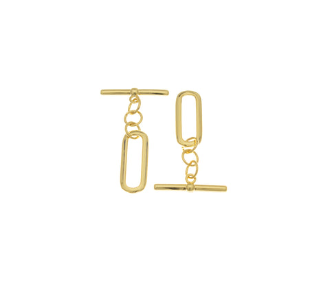 Gold Oval Toggle Clasp,Large Toggle Clasp,Two Piece Toggle Clasp For Jewelry,CLG021